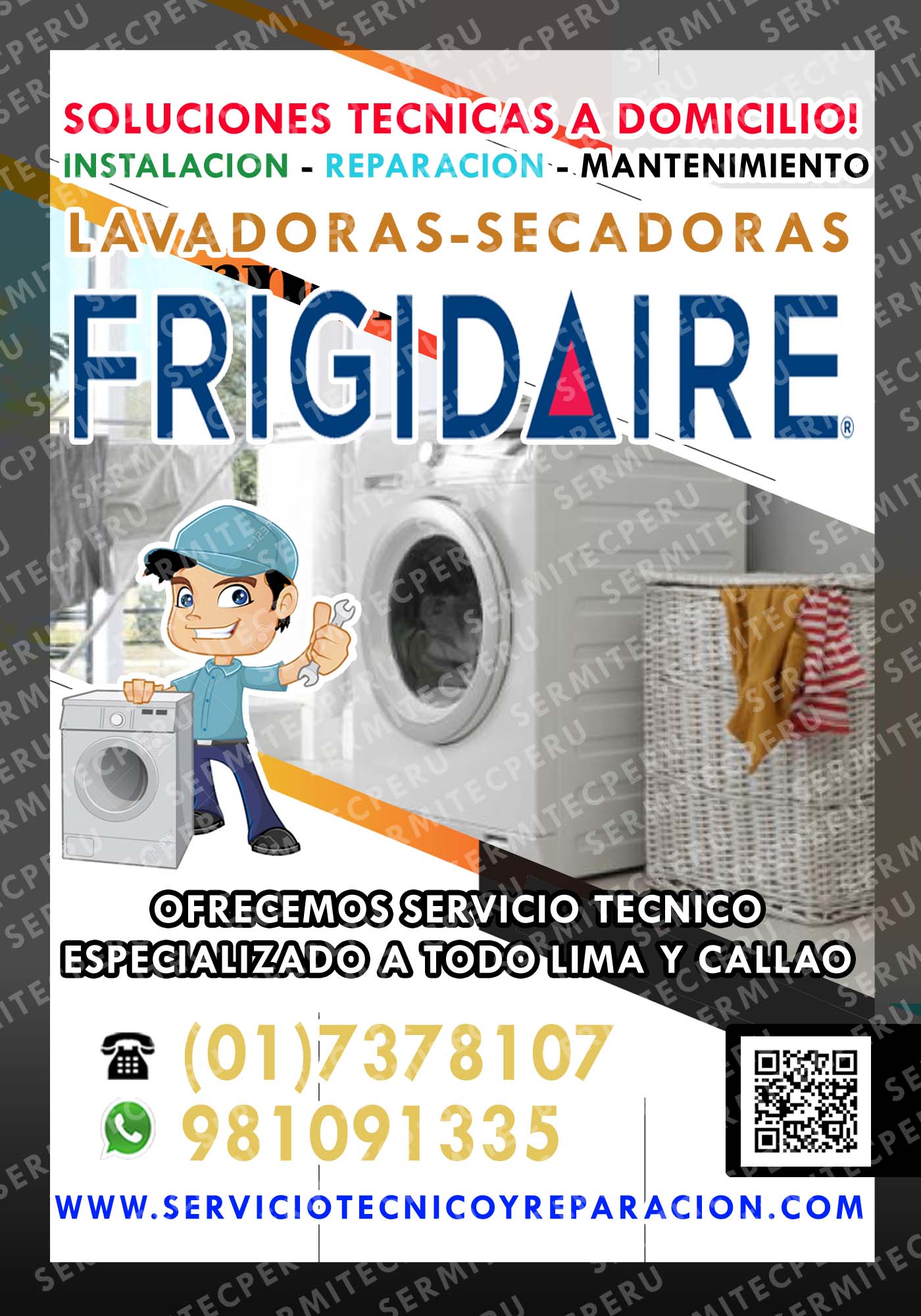 7378107 Soporte técnico Frigidaire lavadoras en Miraflores